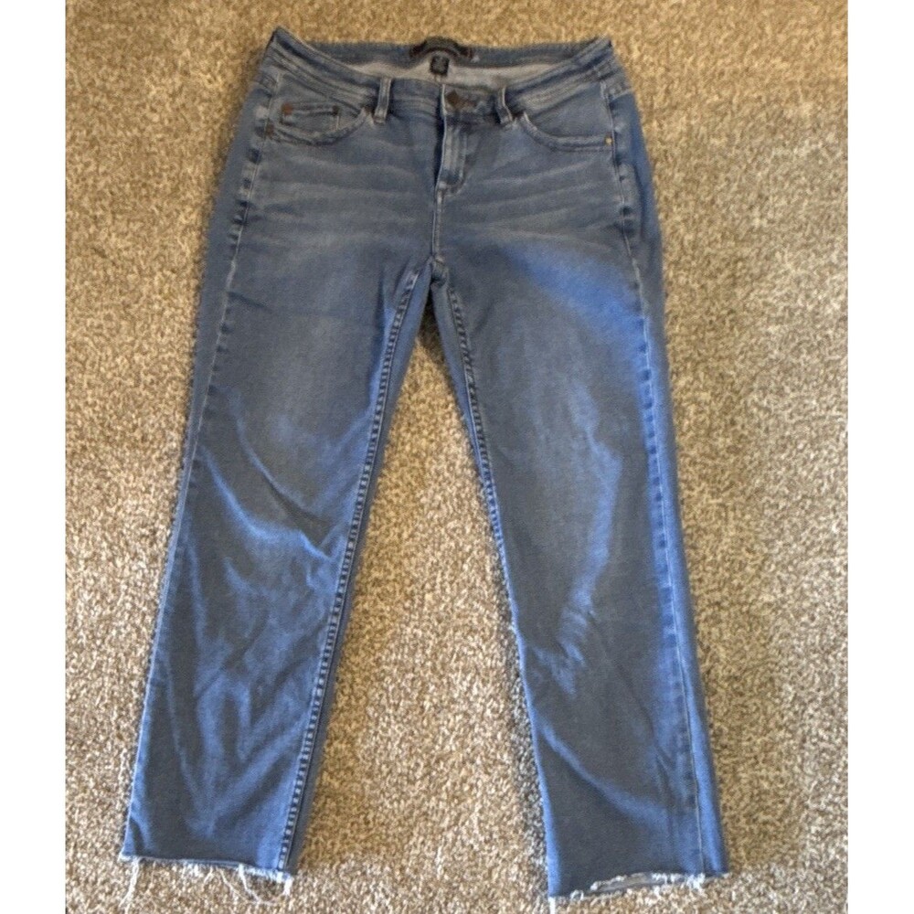 Tommy Bahama Capri Jeans Women’s 4 Blue Light Wash Denim 5-Pocket Zip Button